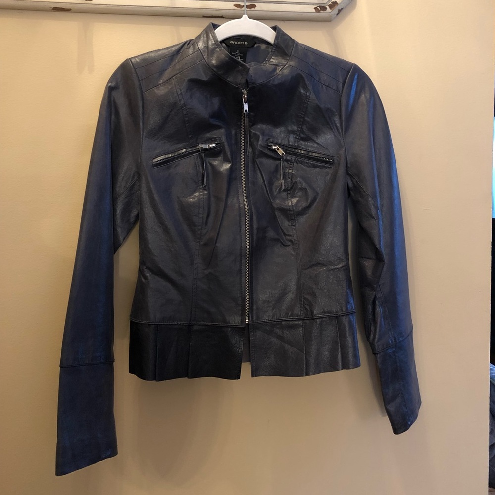 Leather Jacket, black, Arden B., NEW WITH TAGS